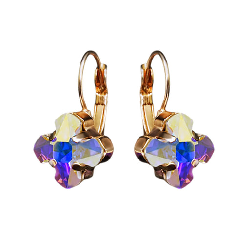 Auskarai „Bizantijos Kryžius (Aurore Boreale)“ su Swarovski™ kristalais